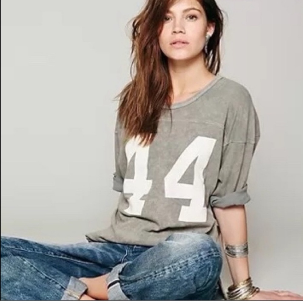Rare we the free free people football touchdown tunic #44